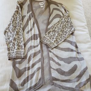 Animal print cardigan